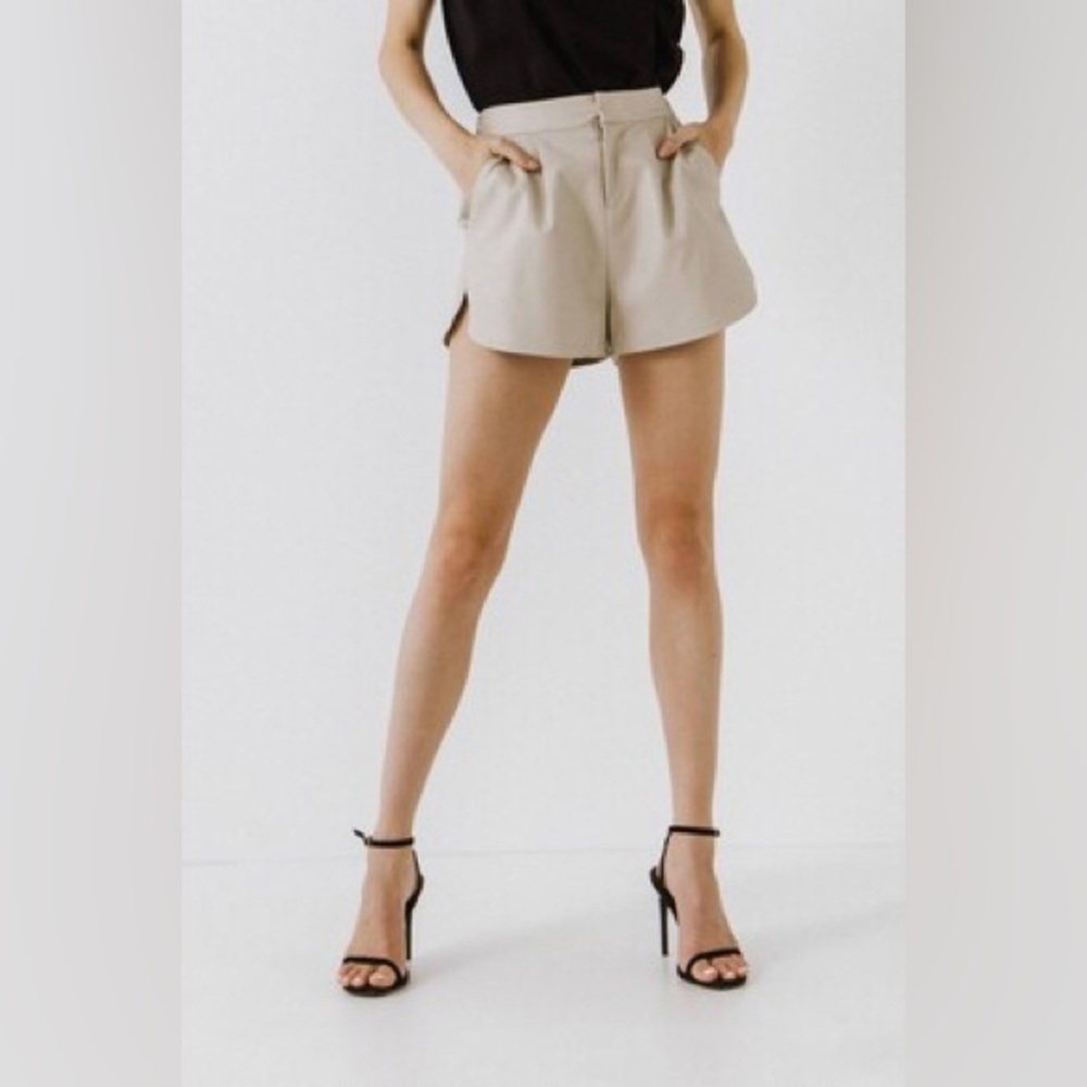 Leather shorts